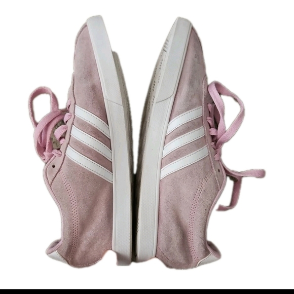 Adidas Women’s Pink Suede Courtside Sneakers Classic Sporty Casual Shoe 9 - Picture 8 of 15